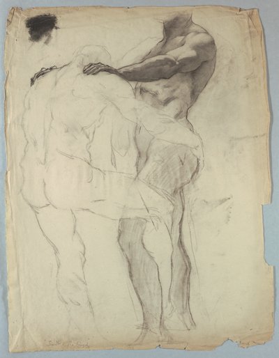 Figurstudie til "Jacob Wrestling with the Angel" af Kenyon Cox