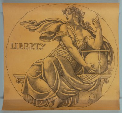 Liberty, tegneserie for mosaik i Wisconsin State Capitol Rotunda af Kenyon Cox