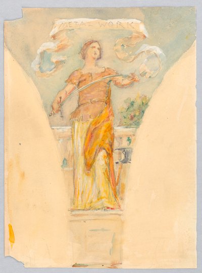 Personificering af "metalværk," Studie for Dome of the Manufacturer