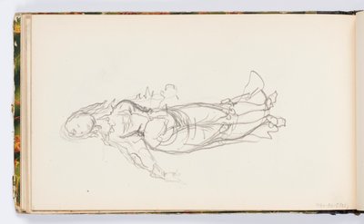Skitsebogsside: Kvindefigur af Kenyon Cox