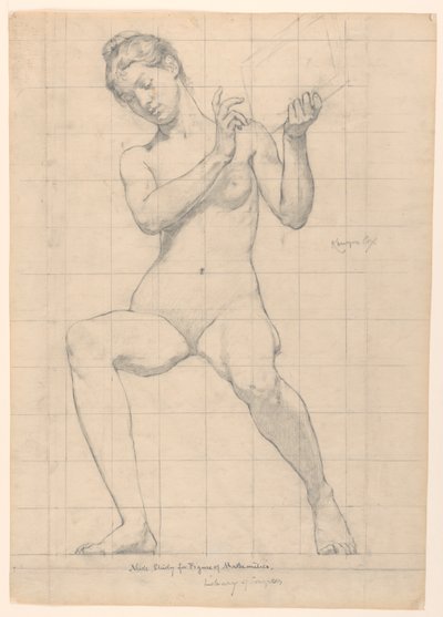 Studie til "Mathematics", "The Sciences," Library of Congress, Washington D.C. af Kenyon Cox