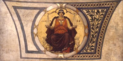 Studie for Mosaic, Wisconsin State Capital, Justice, ca. 1913. af Kenyon Cox