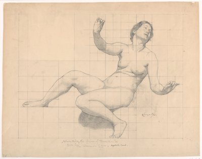 Undersøgelse for "The Common Law", "The Reign of the Law," Appelafdelingsretshuset, New York, NY af Kenyon Cox