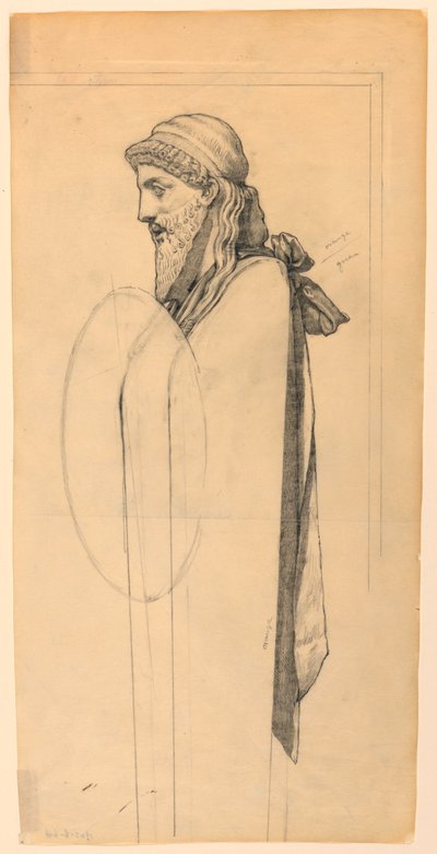 Studie til "The Education of Cupid" af Kenyon Cox