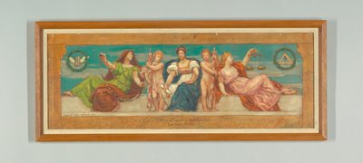 The Common Law, undersøgelse for venstre panel af "The Reign of Law," Frise for appelretten, New York af Kenyon Cox