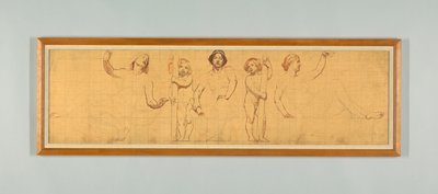 The Common Law, undersøgelse for venstre panel af "The Reign of Law," Frise for appelretten, New York af Kenyon Cox