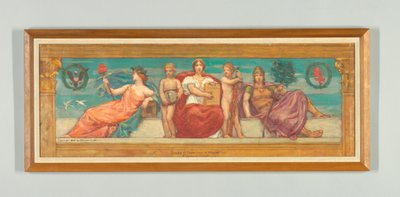 The Statute Law, Undersøgelse for højre panel af "The Reign of Law," Frise for appelretten, New York af Kenyon Cox