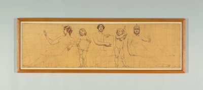 The Statute Law, Undersøgelse for højre panel af "The Reign of Law," Frise for appelretten, New York af Kenyon Cox