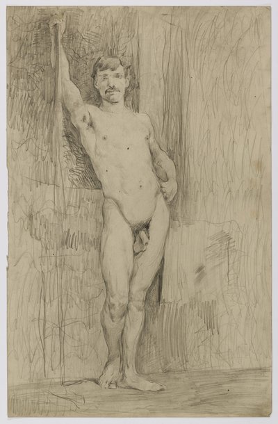 Uden titel (studie af stående mandlig nøgenfigur) af Kenyon Cox
