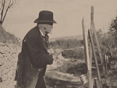 Paul Cézanne maleri i Les Lauves, 1906. af Ker Xavier Roussel