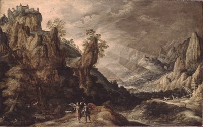Landskab med Tobias og englen af Kerstiaen Keuninck de