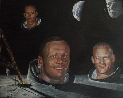 Monuments On The Moon (maalaus) af Kevin Parrish