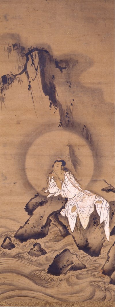 Kannon (Avalokitesvara) i hvide klæder af Kichizan Mincho