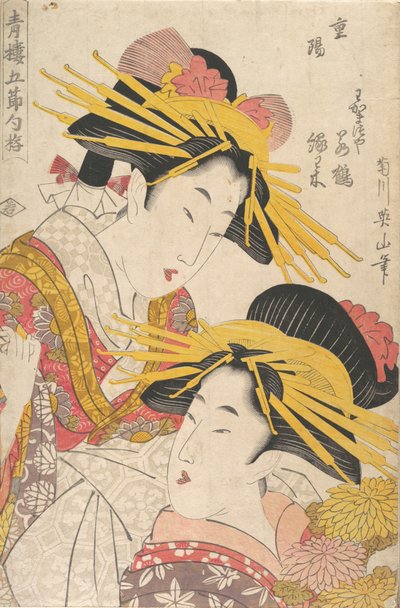 En del m f Hayashi ts af Eizan Kikugawa, Kunisada Utagawa, Draft d Kunimaru Utagawa, 19. linje Tsuryo. af Kikugawa Eizan