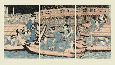 Køler af ved Ryogoku-broen af Kikugawa Eizan