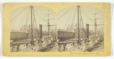 Udsigt fra T Wharf, Boston, Mass, 185575. Skaber: Kilburn Brothers, BW Kilburn. af Kilburn Brothers, BW Kilburn