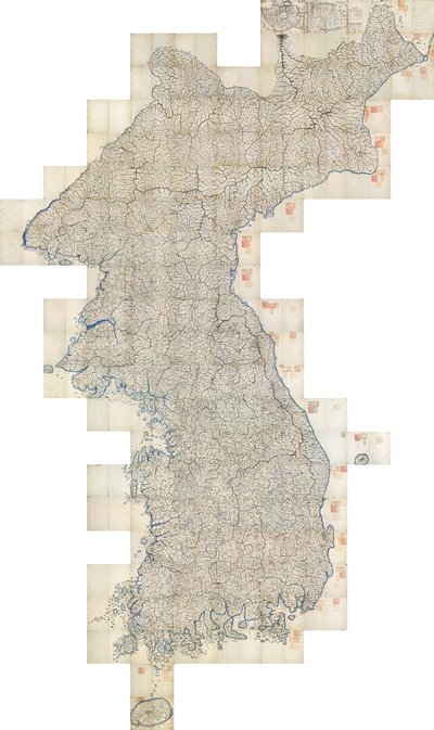 Daedongyeojido (The Great Map of the East Land) dani af Kim Jeong ho