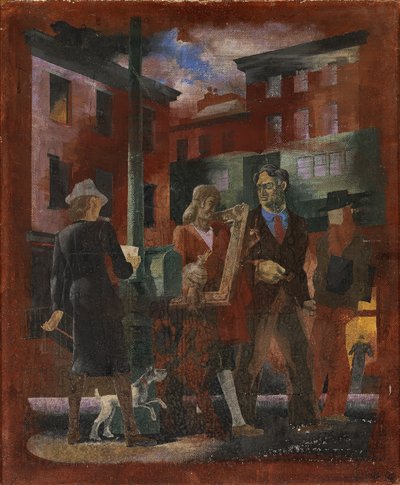 Scenes of New York--Greenwich Village (vægmaleri, Madison Square Postal Station, New York City) af Kindred McLeary