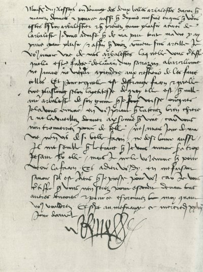 Brev fra kong René af Anjou, 1400-tallet, 1934. af King of Naples Rene of Anjou
