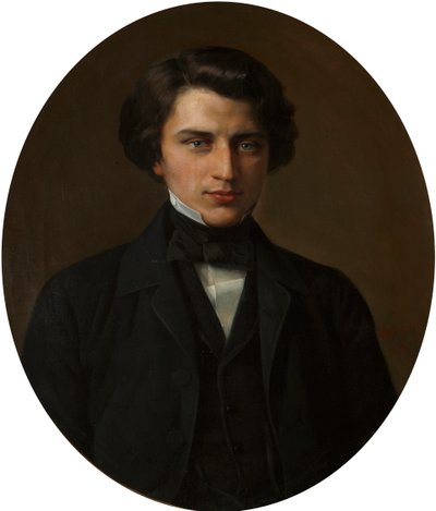 Portræt af digteren Vladimir Zhemchuzhnikov, 1830-1884, 1854. af Kirill Antonovich Gorbunov