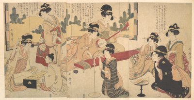 En munter aftenfest af Kitagawa Utamaro