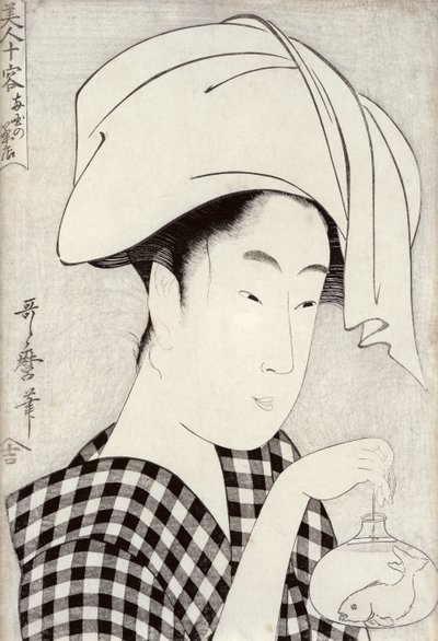Et tehus i Ryogoku, fra serien "Bijin juyo" (Ti kvindelige figurer), ca. 1797 (træsnit) af Kitagawa Utamaro