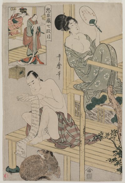 7. akt fra serien »De trofaste tjenere« af Kitagawa Utamaro