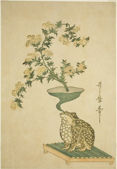 Et arrangement af baldrian (Ominaeshi) og kinesiske klokkeblomster (Kikyo) af Kitagawa Utamaro