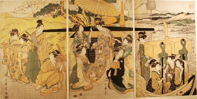 Ved færgelandingen af Kitagawa Utamaro