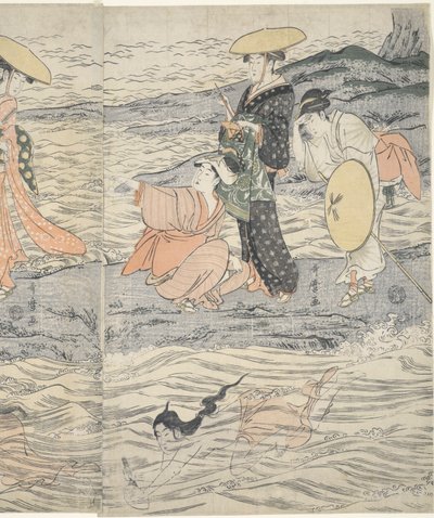 Awabi Shell Divers ved Enoshima af Kitagawa Utamaro