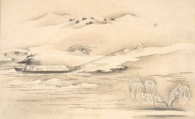 Book of Ehon Ginsekai The World in Silver, slutningen af det 18.-begyndelsen af det 19. århundrede. af Kitagawa Utamaro