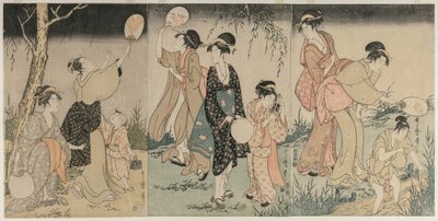At fange ildfluer af Kitagawa Utamaro
