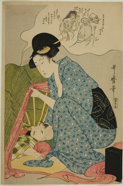 Barnets mareridt om spøgelser af Kitagawa Utamaro