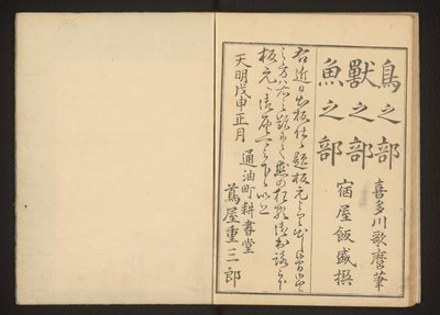 Kolofon af Kitagawa Utamaro