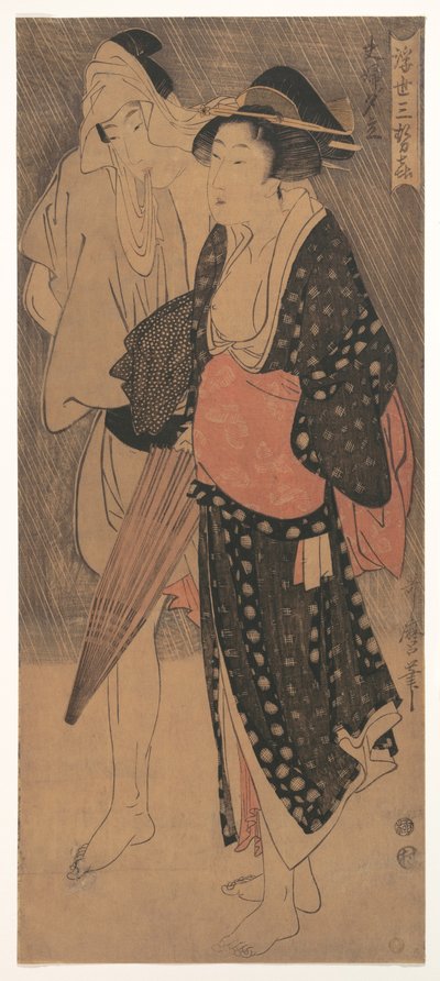 Par i aftenbruser, ca. 1800 af Kitagawa Utamaro
