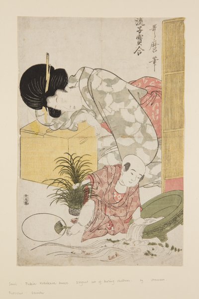 Elegante sammenligninger af små skatte (Furyu ko-dakara awase) (træbloktryk i farver) af Kitagawa Utamaro