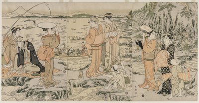 Fiskeri på skærebrættet ved Enoshima, begyndelsen af 1790