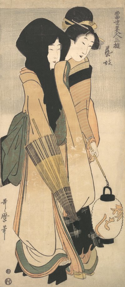 "geisha". . . , myg. 1800. af Kitagawa Utamaro