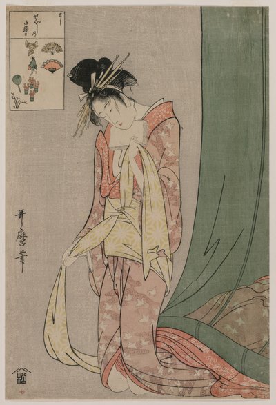 Hanaōgi fra Ōgiya fra serien Picture Puzzles af Kitagawa Utamaro