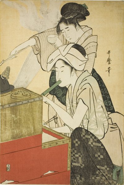 Køkken Scene af Kitagawa Utamaro