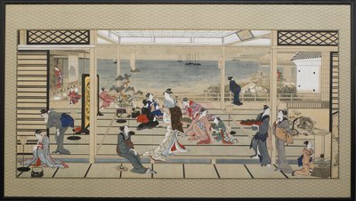 Moonlight Revelry ved Dozo Sagami, slutningen af det 18. århundrede. af Kitagawa Utamaro
