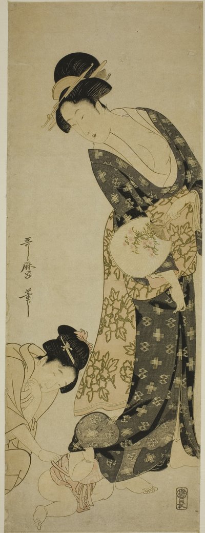 Mor og Barn af Kitagawa Utamaro