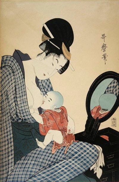 Mor og Barn, 1797. af Kitagawa Utamaro
