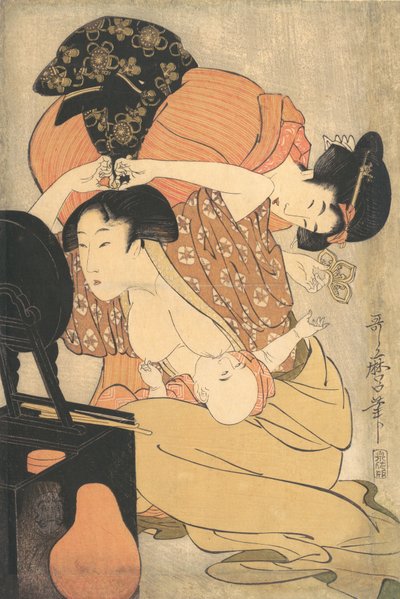 Mor og barn, ca. 1793. af Kitagawa Utamaro