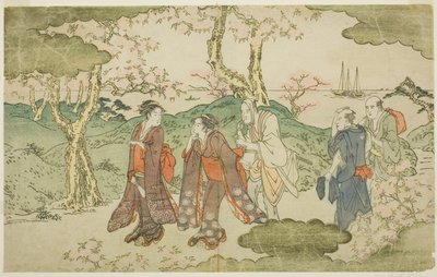 Mount Goten, fra den illustrerede bog "Statue of Fugen (Fugen-zo)" af Kitagawa Utamaro