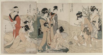 Musashi, Omi, Yamashiro, Forslag d Settsu P Rovinse s. .. .. , C. 1804. af Kitagawa Utamaro