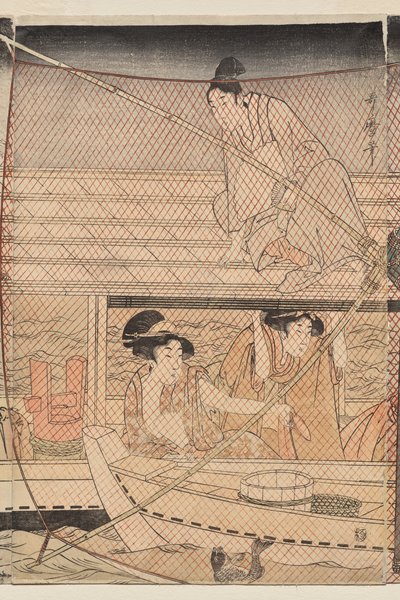 Netfiskeri om natten på Sumida-floden af Kitagawa Utamaro