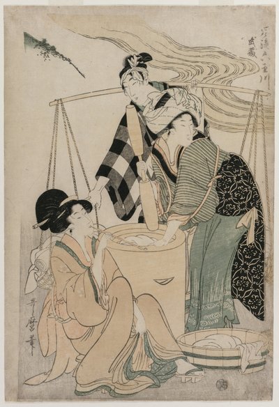 Settsu-provinsen fra serien Fashionable Six Jewel Rivers (Furyu Mu Tamagawa) af Kitagawa Utamaro