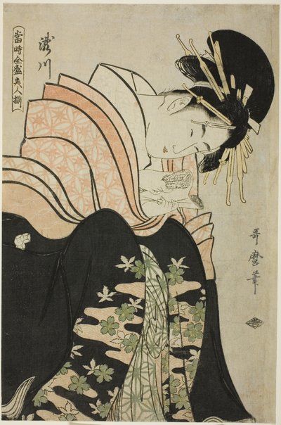 Takigawa, fra serien "Array of Supreme Beauty of the Present Day (Toji zensei bijin zoroe)" af Kitagawa Utamaro