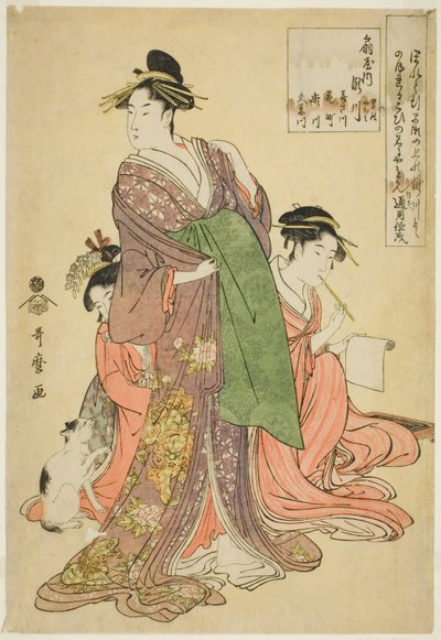 Takigawa Ofte Ogiya af Kitagawa Utamaro